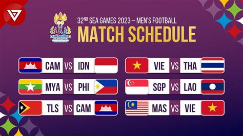 sea games football schedule|sea games 2023 teams.